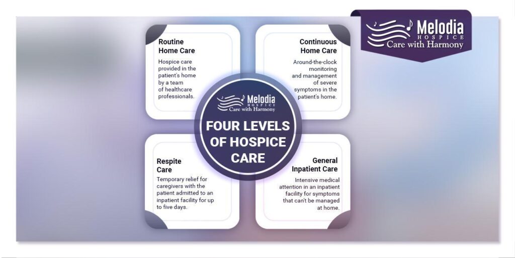 Infographic explains the 4 levels of hospice care