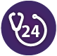 Medical 24hour icon